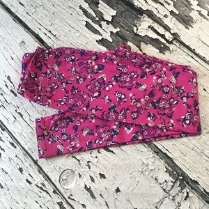 LuLaRoe NWOT OS Leggings Rose floral print